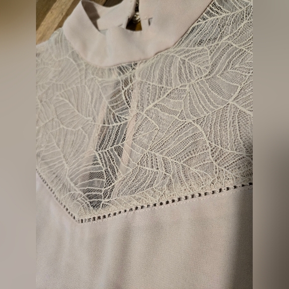 H&M | Gorgeous Flowy Blouse with a Lace Yoke, Size 6 - Picture 4 of 8